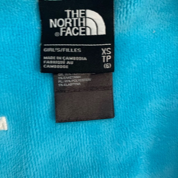 The North Face Kids Turquoise Hooded Jacket 6 LN - Picture 3 of 4